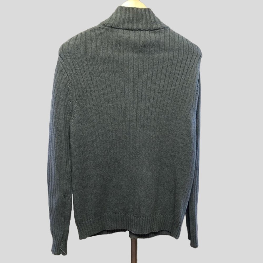Calvin Klein Grey Zip Up Sweater Med - Picture 2 of 10
